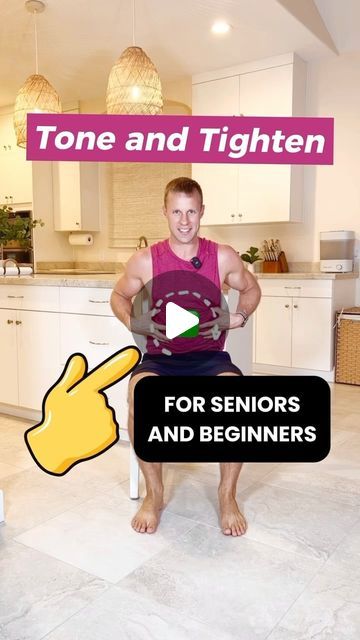 Grow Young Fitness on Instagram: "3 exercises to tone and tighten your waistline from a chair #fitnesstips #coreworkout #corestrength #coretraining #bellyfat #seniorfitness #exerciseforbeginners" Chair Exercise, Senior Exercises, Chair Exercises, Core Training, Exercise Tips, Senior Fitness, Core Strength, Back Exercises, Core Workout