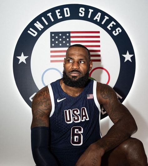 King Lebron James, King Lebron, Olympic Rings, Jordan Outfit, Paris Summer, Usa Basketball, Sports Coach, Usa Olympics, Olympic Team