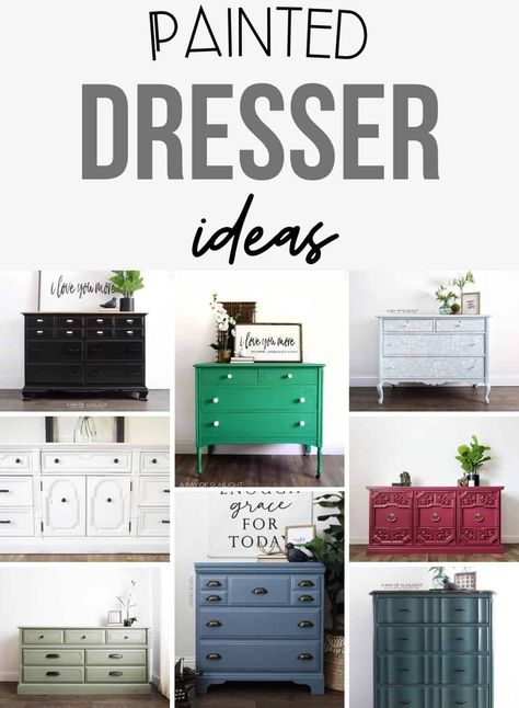 Painting Dressers Ideas, Colored Dressers Bedroom, Painting A Dresser Ideas, Large Dresser Makeover, Painted Dresser Color Ideas, Painted Dressers Ideas, Painted Bedroom Furniture Ideas Colour, Paint Dresser Ideas, Dresser Makeover Diy Paint