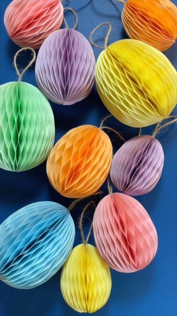 Hobbycraft on Instagram: "Decorate your home with these wonderful paper Easter honeycomb eggs! 🐣 Your home will look fabulous with these colourful hanging decorations created by @sue.smith.creative.design. Find this project by tapping the link in our bio. #Hobbycraft #MakeWithHobbycraft #EasterCraft #PaperCraftsIdeas #EasterDecor #EasterDecorations #EasterProjects #EasterDIY" Easter Projects, Hanging Decorations, Easter Diy, Hobbies And Crafts, Easter Decorations, Easter Crafts, Easter Egg, Honeycomb, Hanging Decor