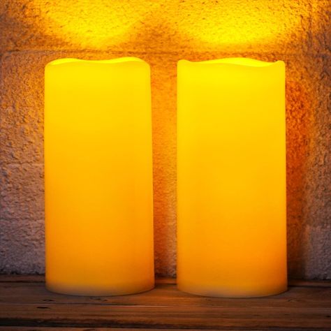 4"x10", Dusk to Dawn, Solar Powered Flameless Candles for Outdoor, Lanterns, Set of 2 Candles Outdoor, Solar Candles, Candle Sets, 2 Candle, Led Pillar Candle, Lantern Set, Outdoor Candles, Flickering Candles, Novelty Lighting