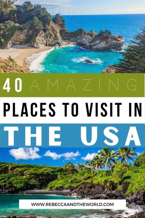 Looking for the best places to visit in the US? These 40+ USA destinations will give you serious travel inspiration to plan your USA vacation! | USA Travel | Places to Visit in the USA | Places to Visit in the United States | Places to Visit in the US | Best Cities in the USA | USA Bucket List | USA Destinations | USA Vacations | USA Best Places to Visit | Beautiful USA Destinations | USA Travel Inspiration | Where to Visit in the USA | Visit the USA | Visit the United States Bucket List Usa, Usa Vacations, Travel Places To Visit, Usa Places, Usa Places To Visit, Usa Bucket List, Best Places To Vacation, Usa Destinations, North America Travel Destinations