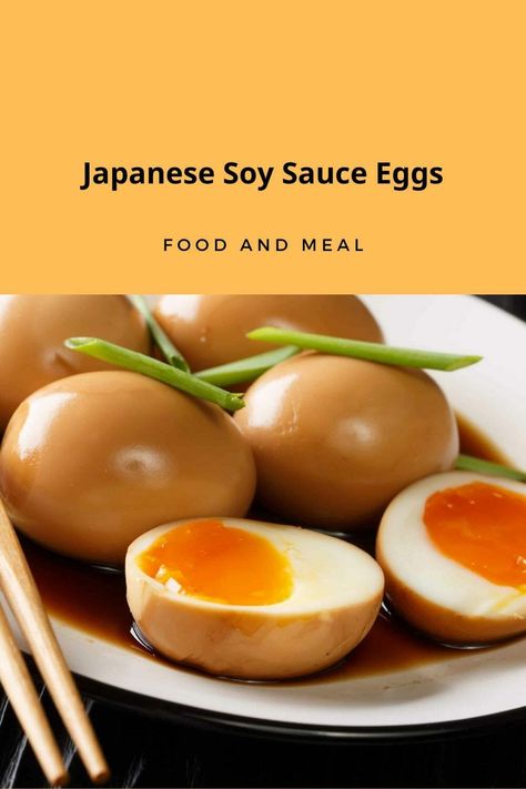 Japanese Soy Sauce Egg, Popular Japanese Snacks, Soy Sauce Eggs, Eggs Recipes, Hard Cooked Eggs, Quail Eggs, Japanese Snacks, Noodle Dishes, Sushi Rolls