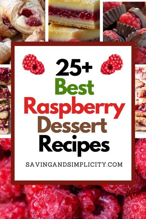 Frozen Raspberries Recipes, Recipes With Frozen Raspberries, Frozen Raspberry Recipes, Desserts Picnic, Raspberry Dessert Recipes, Raspberries Recipes, Fresh Raspberry Desserts, Raspberry Desserts Easy, Summer Sweet Treats