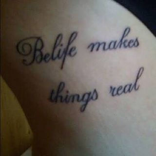 Because you belife in yourself. | 19 Heartbreakingly Perfect Tattoo Fails That Are Too Pure For This World Hilarious Tattoos, Misspelled Tattoos, Awful Tattoos, Tattoos Gone Wrong, Glow Tattoo, Tattoo Mistakes, Terrible Tattoos, Faded Tattoo, Quotes Arabic