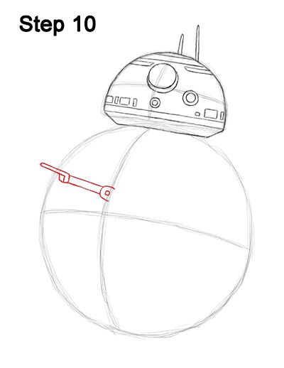 BB-8 Star Wars Drawing 10 Construction Lines, Star Wars Bb8, Draw Two, New Drawing, Star Wars The Force Awakens, Bb 8, Galaxy's Edge, The Force Awakens, Force Awakens