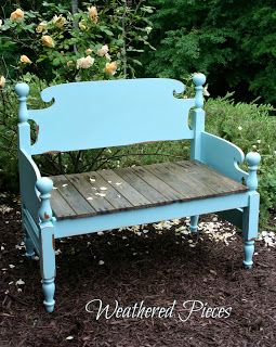 Transforming Furniture - From Bed Frame to Bench - American Paint Company Diy Bank, Bed Frame Bench, Headboard Benches, Headboard Bench, Transforming Furniture, American Paint, Wood Bed Frame, Diy Bench, Wooden Bench