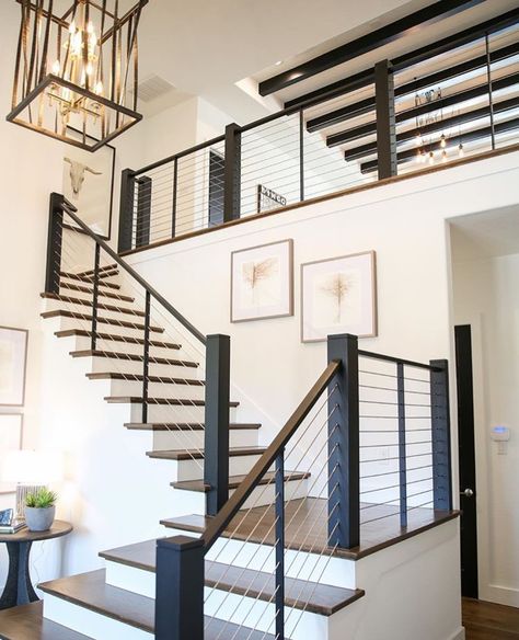 Stairs Farmhouse Staircase Decor, Farmhouse Staircase, Farmhouse Stairs, Staircase Decor Ideas, House Staircase, Staircase Ideas, Loft Ideas, Staircase Decor, Stair Case