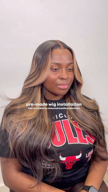 London Hairstylist on Instagram: "Thank you Jemima for trusting us with your birthday slay! Her first time doing colour and she opted for highlights! Best way to introduce colour into your wigs as there is still come darkness for comfort lmao! She used our brand new “KAYLA” wig unit to accomplish this look! ☁️ Installation information below! Service: Pre-made 6X6/7X7 Closure Wig (hair provided by us) Specs: KAYLA 26” 6X6 HD 200% Density provided by @thesandraamikacollection Add-Ons: Colouring J Frontals Sew In, Sew In Weave, Custom Wigs, Closure Wig, Loose Curls, Add Ons, Frontal Wigs, Protective Styles, Lace Frontal