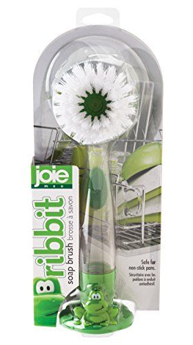 Joie Ribbit Soap Dispensing Dish Scrubber Brush Frog 95Inches x 275Inches ** You could obtain even more details by clicking on the image. (This is an affiliate link). #kitchengadgets Clever Gift, Nonstick Cookware, Pots Pans, Gadgets And Gizmos, Cleaning Dishes, Wall Organization, Stemware, Bakeware, Cleaning Tools