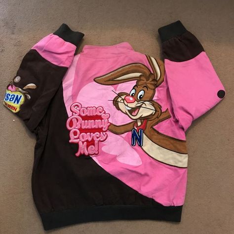 Nesquik Jacket, Hello Kitty Racing Jacket, Graphic Jackets Y2k, Pink Race Car Jacket, Nascar Jacket Aesthetic, Race Car Jacket, Minimal Shirt Design, Stylish Hoodies, Teen Swag Outfits