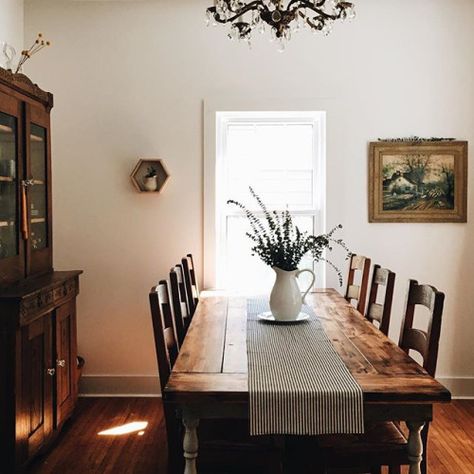 Farmhouse Dining Room, Farmhouse Dining, Dining Room Design, Home Fashion, Room Table, 인테리어 디자인, Decoration Table, House Inspiration, Scandinavian Style