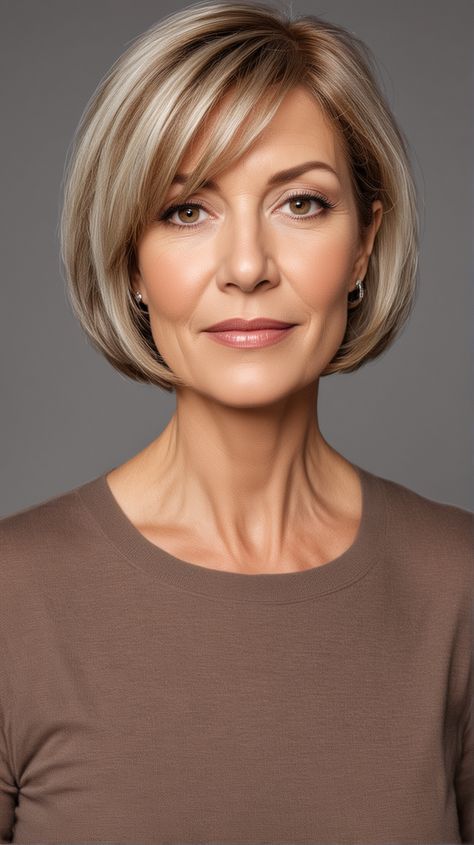 23 Stylish Bob Haircuts for Women Over 50: Find Your Perfect Style Diana Bob Haircut, Bob Hairstyles For Fine Hair Over 50, Short Bob Hairstyles For Fine Hair 2024, Short Haircuts For Women Over 60, Bob Older Women, Best Haircuts For Fine Hair, Bob Cut Hairstyles, Bob For Fine Hair, Bob Cuts For Women