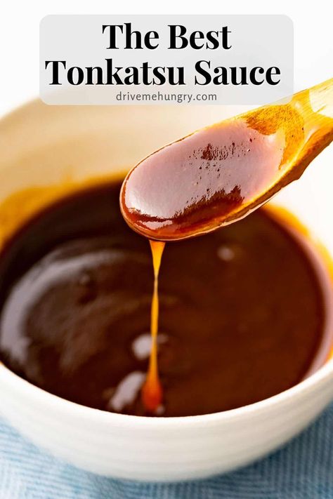 This easy, 3-ingredient tonkatsu (katsu) sauce is full of flavor and ready in just 1 minute! Ketchup, soy sauce, and Worcestershire sauce are all you need for a flavorful katsu sauce that's a delicious copycat of Bulldog Tonkatsu sauce, also known as Bull-Dog sauce. Katsu Sauce Recipe, Katsu Sauce, Chicken Katsu Recipes, Okonomiyaki Sauce, Katsu Recipes, Japanese Sauce, Pork Sauce, Tonkatsu Sauce, Vegan Worcestershire Sauce