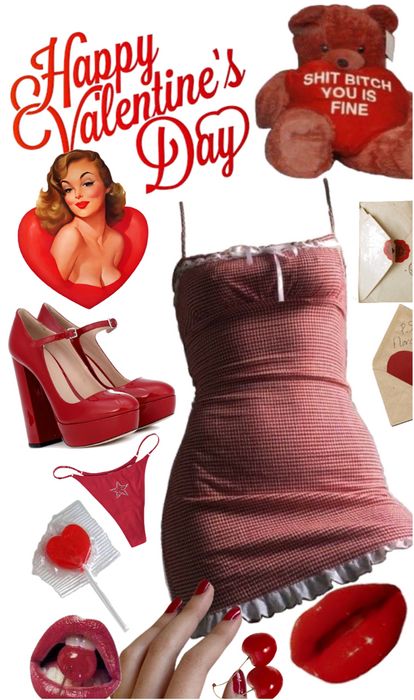 would you be mine? Outfit | ShopLook Outfits Polyvore, Valentines Outfits, Valentine's Day Outfit, Virtual Fashion, Outfits Aesthetic, Formal Wear, Outfit Of The Day, I Am Awesome, Valentines