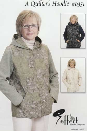 Quilter's Hoodie Sewing Pattern #0351 Size XS, S, M, L, XL UNCUT Hoodie Jacket Pattern, Hooded Coat Pattern, Quilt Jacket Pattern, Hooded Jacket Pattern, Quilted Sweatshirt Jacket, Quilted Coat Pattern, Quilt Jackets, Quilted Jacket Pattern, Quilted Hoodie