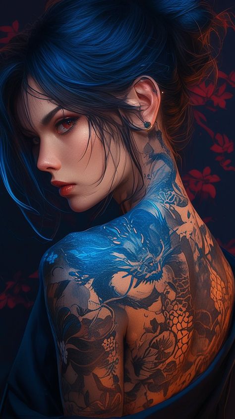 Yakuza Character, Tattoo Girl Wallpaper, Geisha Art, Traditional Japanese Tattoos, Female Character Concept, Fairytale Photography, Japanese Tattoo Designs, Japanese Tattoo Art, Fantasy Warrior