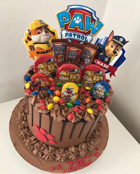 🐶🍫🐶🍫🐶🍫🐶🍫 #sweetsuzies #glasgowfoodie #glasgowcakes #pawpatrol #chocolate #chocolatecake #chocolatedripcake #pawpatrolcake #pawpatroldripcake Paw Patrol Party Cake, Paw Patrol Birthday Cake, Chocolate Drip Cake, Torte Cupcake, 3rd Birthday Cakes, Paw Patrol Cake, Birthday Cake Chocolate, Boy Birthday Cake, Specialty Cakes