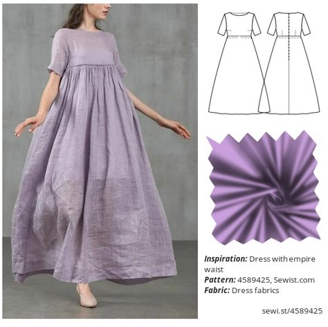 Sewing Blouses, Clothes Sewing Patterns, Online Pattern, Dress Sewing Pattern, Dress Sewing, Gathered Skirt, Day Dress, Sewing Patterns Free, Sewing Dresses