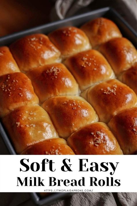 Milk Bread Dinner Rolls, Asian Milk Bread Recipe, Filled Bread Rolls, Asian Milk Bread, Japanese Milk Bread Rolls, Recipes With Whole Milk, Chicken Oyakodon, Sweet Yeast Rolls Recipe, Milk Rolls