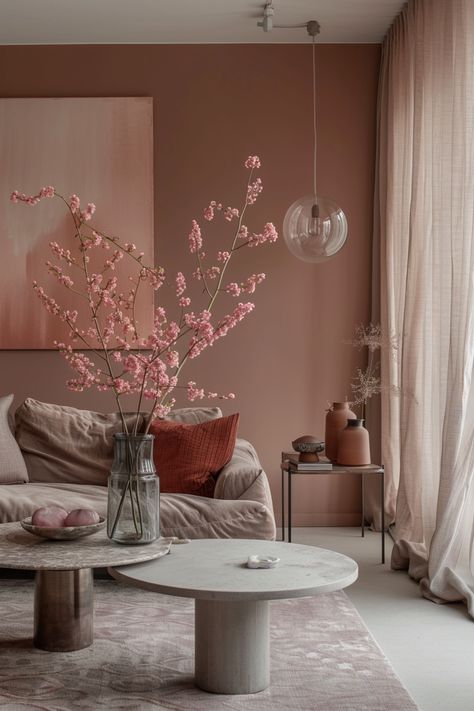 Sulking Room Pink, Feminine Living Room, Jade Design, Contemporary Living Room Design, Living Room Images, Living Room Decorating, Pintura Exterior, Pink Living Room, Colour Trends