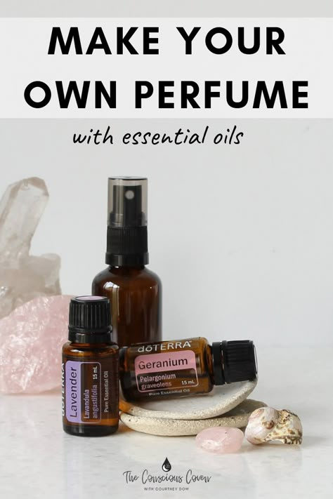 How to make your own perfume using doTERRA essential oils.  Making your own perfume is easy and is a great way to reduce harmful toxins from your life. Making Perfume From Essential Oils, Doterra Perfume Recipes, Doterra Perfume Blends, Perfume With Essential Oils, Make Your Own Perfume, Essential Oil Perfumes Recipes, Homemade Perfume, Doterra Recipes, Floral Essential Oils