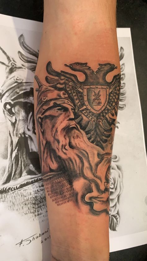 Albanian Eagle Tattoo, Albania Tattoo, Albanian Tattoo, Pretty Hand Tattoos, Tattoo Art Drawings, Tattoo Ink, Albania, Tattoo Art, Ink Tattoo