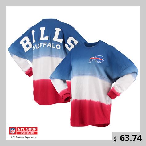 Low Puff, Bills Shirts, Buffalo Bills Logo, Ombre Design, Mesh T Shirt, Red Ombre, Royal Red, Buffalo Bills, Long Sleeve Tunic