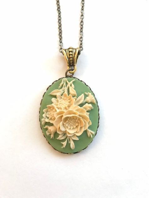 Vintage Cameo Jewelry, Colored Roses, Picture Pendant, Future Wardrobe, Oxidized Brass, Vintage Inspired Jewelry, Cameo Jewelry, Vintage Cameo, Spring Jewelry