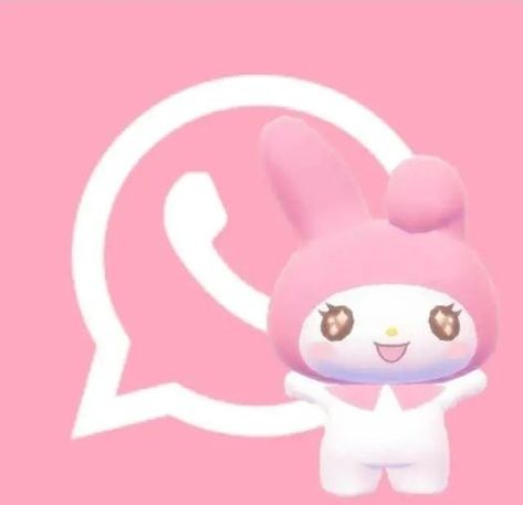 My Melody Icons For Apps, Apps Kawaii, My Melody Phone, Wallpaper Cute Cartoon, Phone App Icon, Iphone Wallpaper Cute, Whatsapp Logo, Kawaii App, Whatsapp Icon