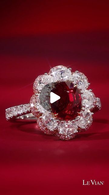 Le Vian Jewelry, Levian Jewelry, Le Vian, Jewelry Luxury, Gem Stones, Floral Flower, High Jewelry, Garnet, Diamond Ring