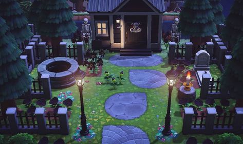 Exterior Animal Crossing, Acnh Lucky, Animal Crossing Pc, Urban Island, Acnh Cottagecore, Dark Acadamia, Animal Crossing Guide, Happy Home Designer, Post Animal