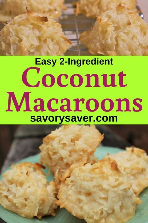 Easy Coconut Macaroons, Macaroon Cookies Recipe, Coconut Macaroon Cookies, Coconut Macaroons Easy, Coconut Macaroons Recipe, Macaroon Cookies, The Slow Roasted Italian, Peach Puree, Macaroon Recipes