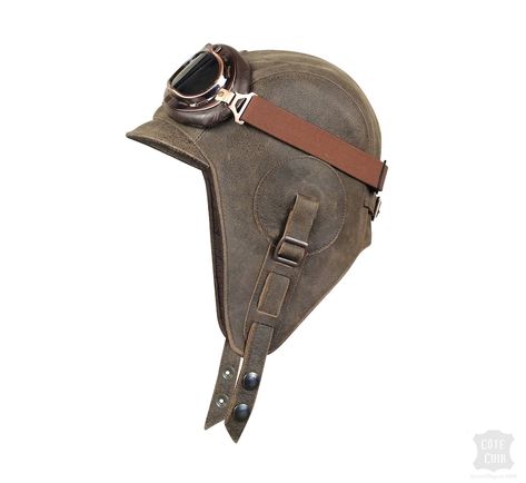 Aviator Costume, Driving Motorcycle, Leather Helmet, Pilot Helmet, Aviator Cap, Aviator Goggles, Steampunk Hat, Auto Retro, Aviator Hat