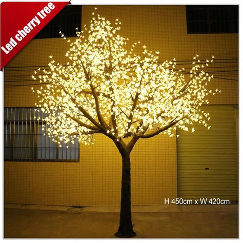 LED high simulation tree lights LED cherry blossom tree lights,Height:4.5m(14.8ft) Led Cherry Blossom Tree, Artificial Cherry Blossom Tree, Outdoor Tree Lighting, Landscape Pathway Lighting, Tree Stem, Led Decorative Lights, Backyard Trees, Dreamy Decor, Fake Trees