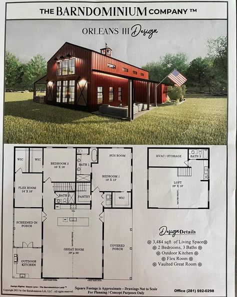 White 2 Story Barndominium, Black Barndo, Modern Barn Style, Barn Homes Floor Plans, Loft Area, Flex Space, Barn House Design, Barn Style House Plans, Barndominium Floor Plans