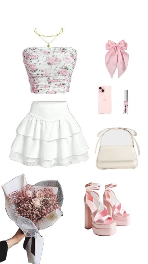 Floral Outfit, Pink Outfit, Outfits Ideas, Fitness Inspo, Concert Outfit, Date Night Outfit, Spring Outfit, Trendy Fashion, Casual Outfits