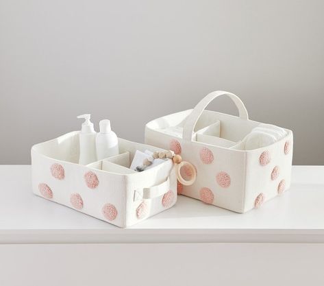 Nursery Decor & Nursery Wall Decor | Pottery Barn Kids Polka Dot Nursery, Kids Storage Bins, Chic Nursery, Email Branding, Baby Bedding Sets, Nursery Storage, Playroom Furniture, Stroller Blanket, Changing Pad Cover