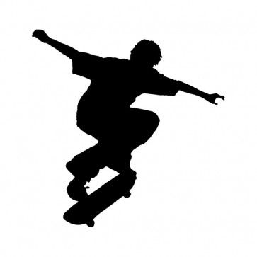 Skateboard Sk8 04240 Skateboard Silhouette, Skateboarding Silhouette, Skateboard Cake, Skateboard Room, Wall Clock Sticker, Skateboard Photos, Study Interior Design, Skateboard Girl, Vbs Themes