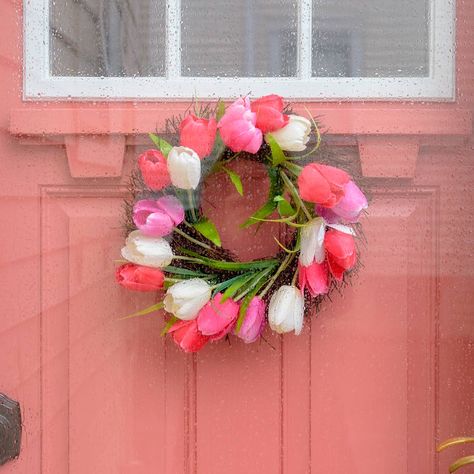 Pink Front Door Curb Appeal, Front Door Color Ideas, Door Color Ideas, Paint Your Front Door, Front Door Color, Garage Door Paint, Yellow Front Doors, Best Front Doors, Design Darling