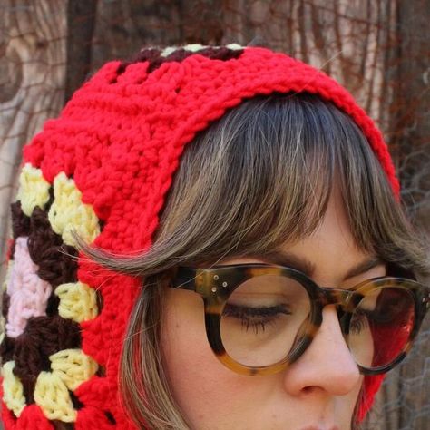 Granny Square Bonnet, Casual Adjustable Crochet Bonnet, Handmade Multicolor Casual Bonnet, Handmade Multicolor Bonnet - One Size Fits Most, Handmade Multicolor Bonnet, One Size, Soft Paws, Hot Weather, Color Of Life, Granny Square