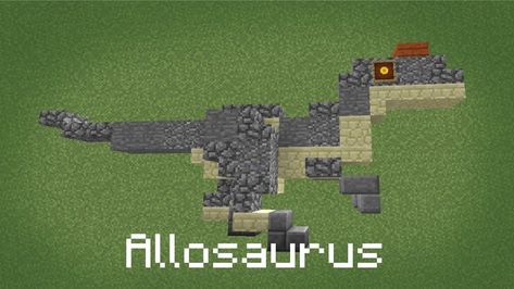 Minecraft Dinosaur Skeleton, Minecraft Dinosaur Build, Witchy Minecraft, Fairytale Minecraft, Minecraft Fossils, Minecraft Dinosaur, Minecraft Kale, Minecraft Museum, Statue Minecraft