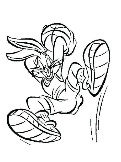 Space Jam Coloring Pages - Best Coloring Pages For Kids Bugs Bunny Pictures, Basketball Coloring Pages, Bugs Bunny Drawing, Space Coloring Pages, Bunny Tattoos, Basketball Party, Bunny Coloring Pages, Looney Tunes Characters, Inspiration Tattoo