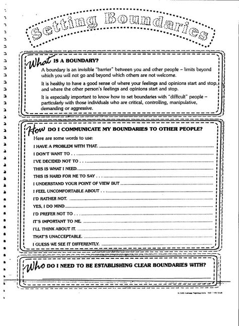 Healthy Boundaries Worksheets, Setting Boundaries Worksheet, Boundaries Worksheet, Counseling Worksheets, To Do Planner, School Social Work, Mental Health Counseling, Therapeutic Activities, Counseling Activities