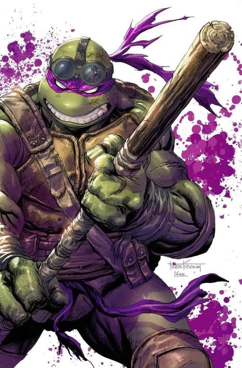 Donatello Artist, Ninja Turtle Tattoos, Tyler Kirkham, 3 Jokers, Donatello Ninja Turtle, Donatello Tmnt, Teenage Mutant Ninja Turtles Artwork, Teenage Mutant Ninja Turtles Art, Ninja Turtles Artwork