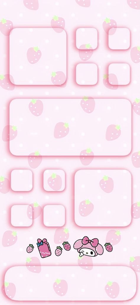 Cute Sanrio Phone Wallpaper, Cute Message Wallpaper, Phone Backgrounds Kawaii, Wallpaper Backgrounds Template, Cutesy Pink Wallpaper, Strawberry Themed Wallpaper, My Melody Phone Wallpaper, Kawaii Wallpaper For Ipad, Kawaiicore Wallpaper Iphone