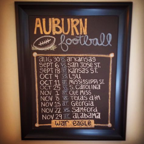 Auburn Football, Chalk It Up, Weekend Projects, Chalkboard Signs, Chalkboard Art, Apartment Inspiration, Chalk Art, Our House, Auburn