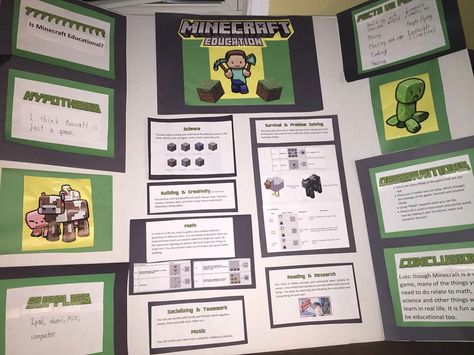 Minecraft Science Fair Project, Fair Minecraft, Minecraft Science, 3rd Grade Science Projects, Minecraft Education, Science Fair Project, Fair Projects, Science Project, Science Fair Projects