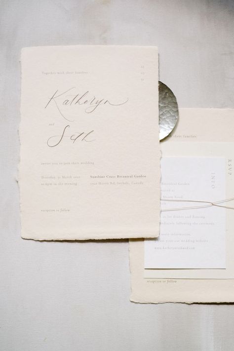 Neutral Wedding Invitation Suite, Wedding Invitation Neutral Color, Black And Neutral Wedding, Wabi Sabi Wedding Invitation, Minimal Wabi Sabi, Ripped Edge Wedding Invitation, Wabi Sabi Wedding, Modern Arch Wedding Invitation, Wabi Sabi Japandi