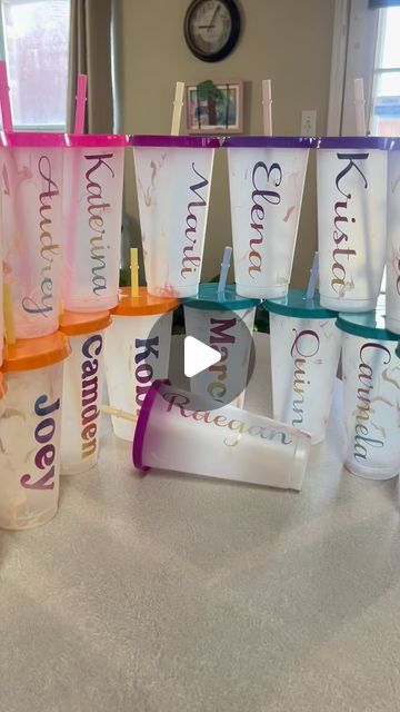 Nancy Daughtrey Church on Instagram: "Michele, Thank You For Shopping With Us! ❤️❤️❤️Personalized cups are a fun party favor they'll cherish for a long time. See all the 24oz cups in our shop. #personalizedcoldcup #colorchangingcup #birthdaybashdecor #customgiftideas #teenagegirlbirthdayparty #granddaughterbirthdaygift #sleepoverpartyfavor #enchantedbirthday #tweenbirthdayparty #custombirthdaypartyfavors #partyfavorsforteens #customnamecup #personalizednamecup #custompartyfavors  https://littlebumblebestudio.etsy.com/listing/1543979224" Sleepover Party Favors, Party Favor Gifts, Favor Gifts, Granddaughter Birthday, Custom Party Favors, Girls 16, Personalized Cups, Custom Birthday